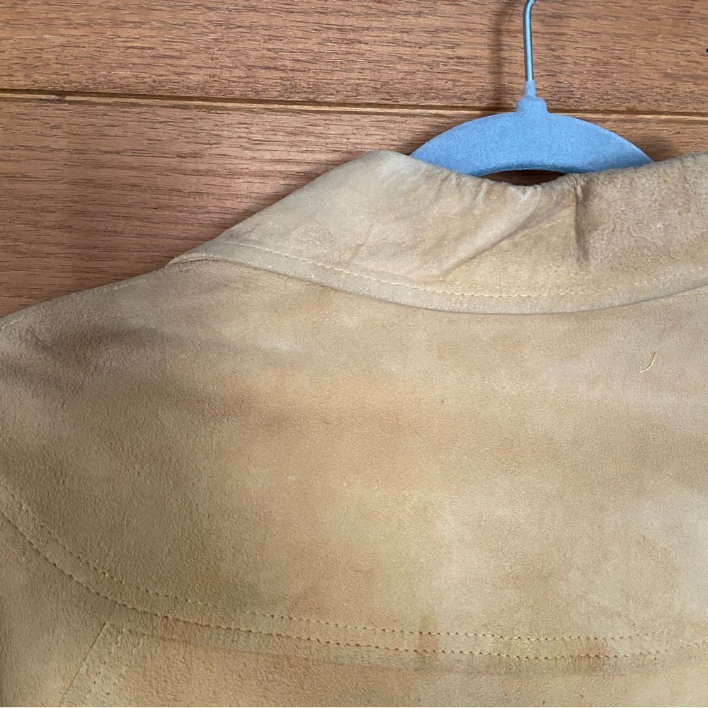 Vintage 1970s Palena Knitwear leather suede button front jacket - Picture 6 of 7